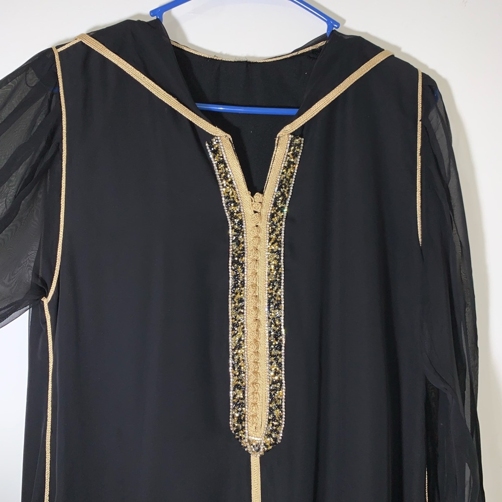 Black Moroccan kaftan - Picture 2 of 10